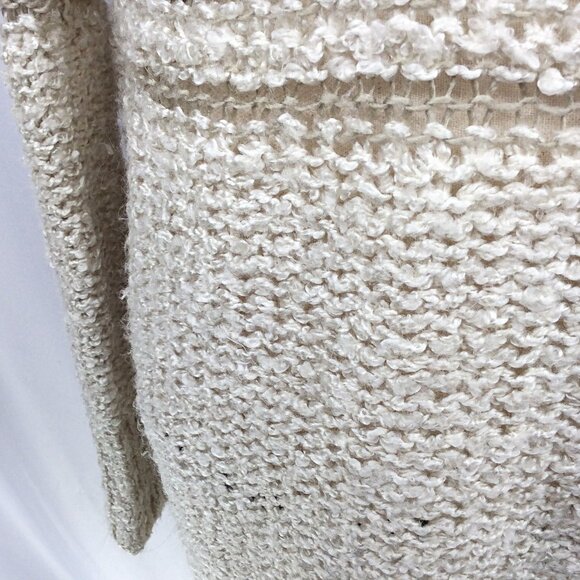 Umgee Cowl Neck Open Weave Tunic Sweater Womens Size Medium Beige Mini Dress - Picture 7 of 9